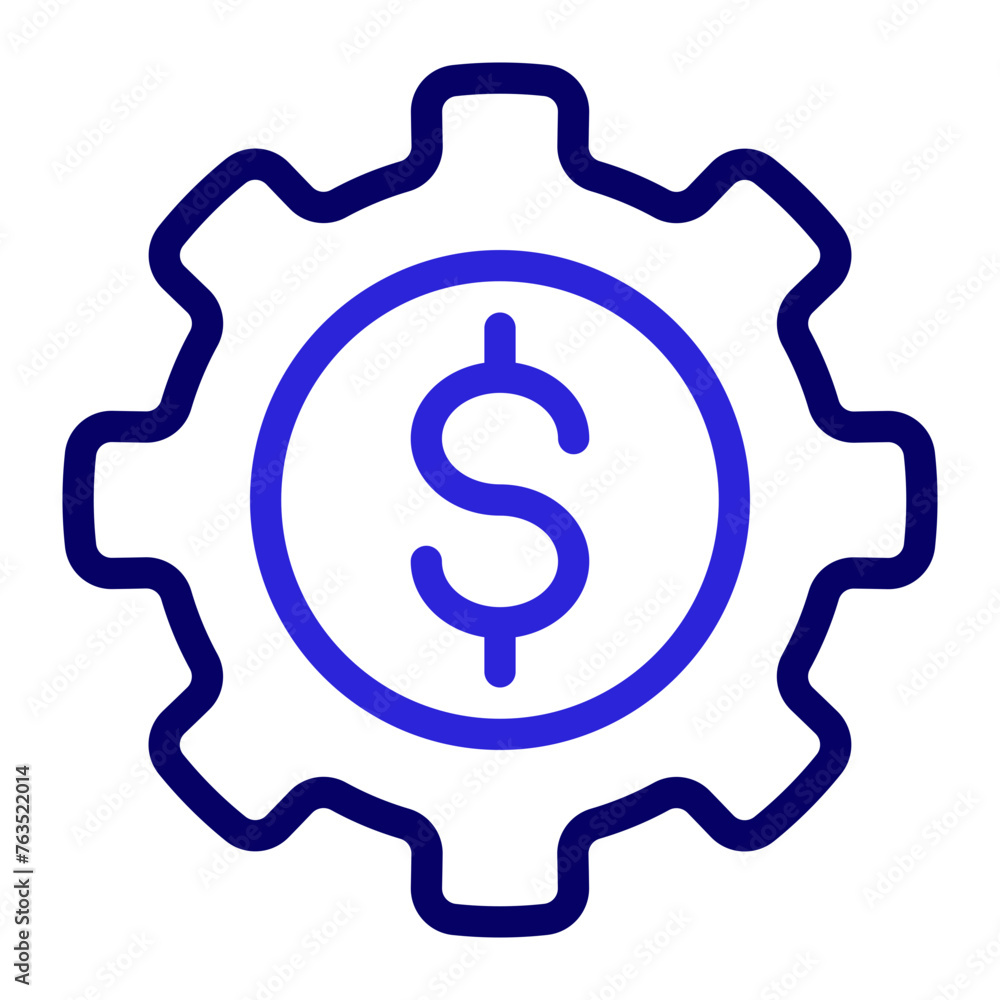 This is the Setting icon from the Accounting icon collection with an outline color style This is the Setting icon from the Accounting icon collection with an outline color style