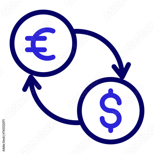 This is the Exchange icon from the Accounting icon collection with an outline color style