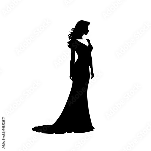 woman in dress silhouette