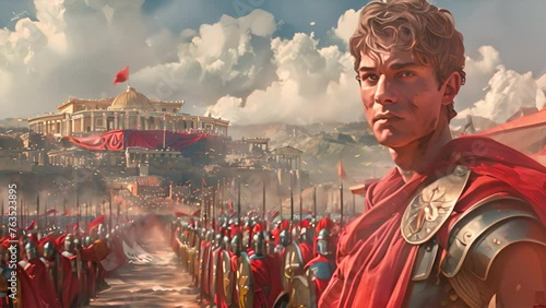 The great army of the Roman Empire,generative ai photo