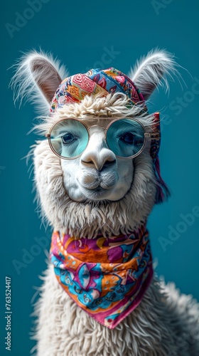 Stylish Alpaca: Fashion and Fun in the Animal Kingdom. Generative ai