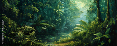 Native tropic amazon rainy forest.  Eco concept © Mykhaylo