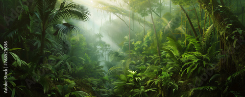 Native tropic amazon rainy forest. Eco concept
