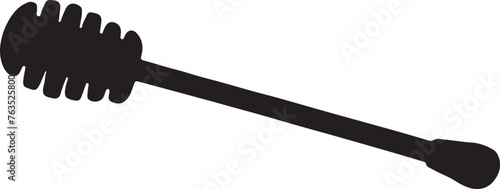 Honey dipper outline silhouette logo design for download