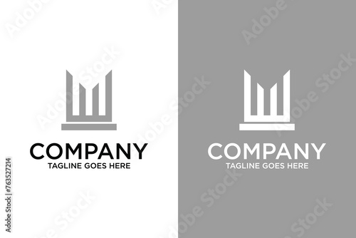 Law logo which is an abstract image of a Greek column