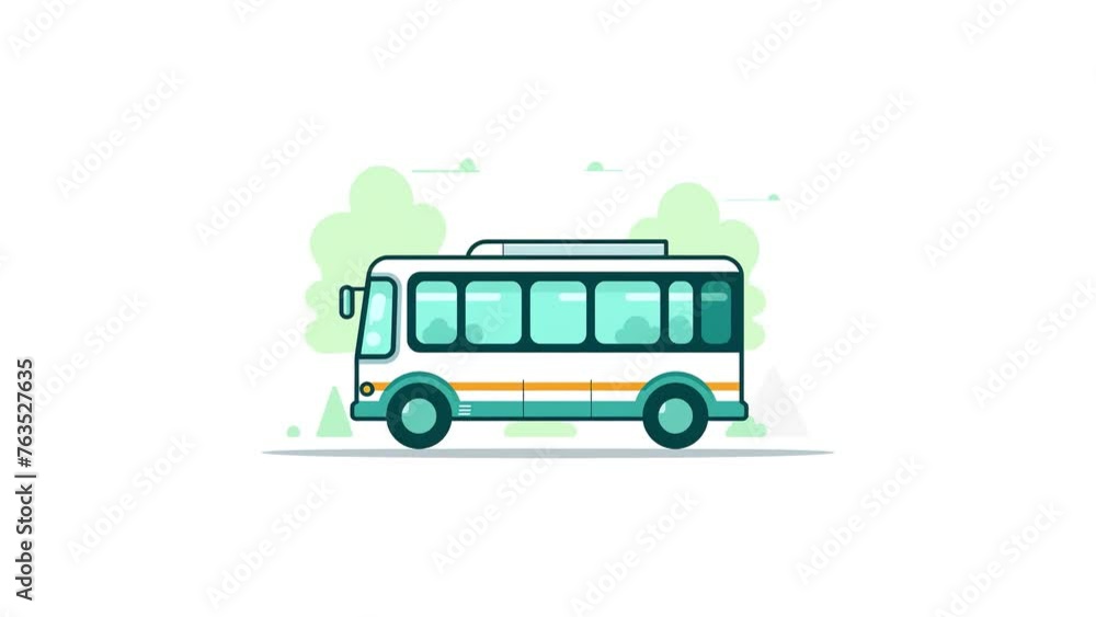 Bus Shaking Illustration of a bus on the road. The body is shaking and the tires ...