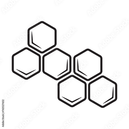 Black Honeycomb silhouette vector