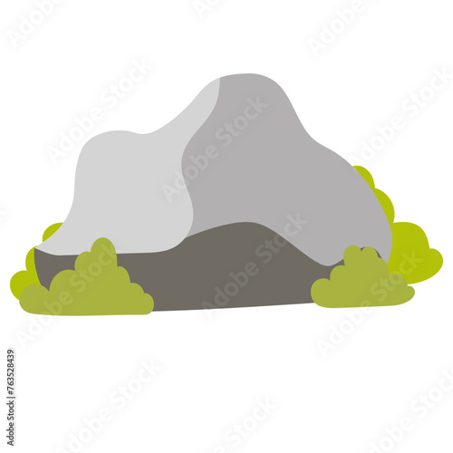 Rock And Grass Vector