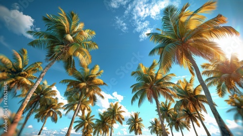 Group of Palm Trees on a Beach © yganko
