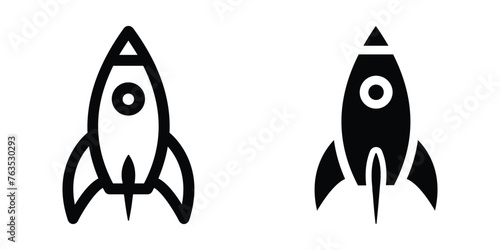 Rocket icon. flat illustration of vector icon