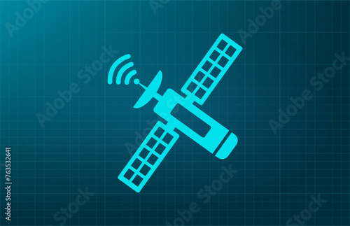 Vector illustration on a blue background.