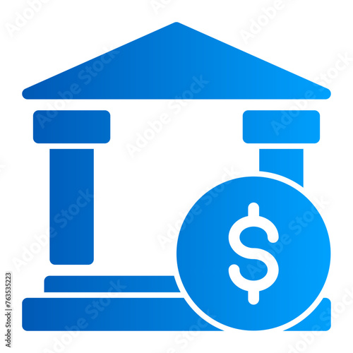 This is the Banking icon from the Accounting icon collection with an solid gradient style