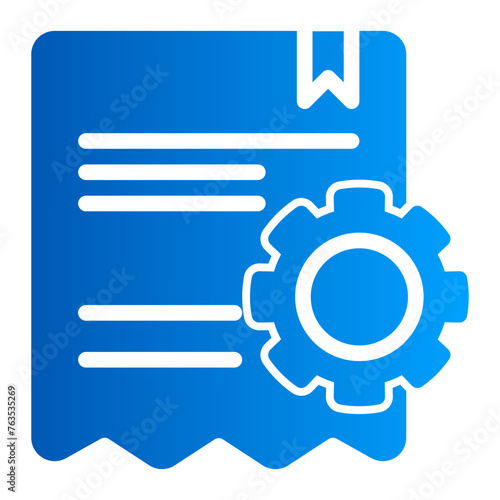 This is the Cognitive icon from the Accounting icon collection with an solid gradient style