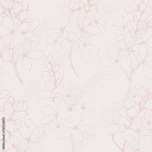 delicate watercolor lilac tree flowers digital paper  botanical floral background
