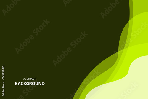 Green wave layer overlaps modern background. vector illustration