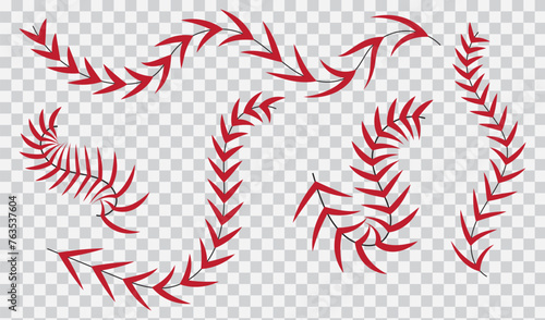 Baseball Stitches icon vector set. Baseball illustration sign collection. Sport symbol or logo