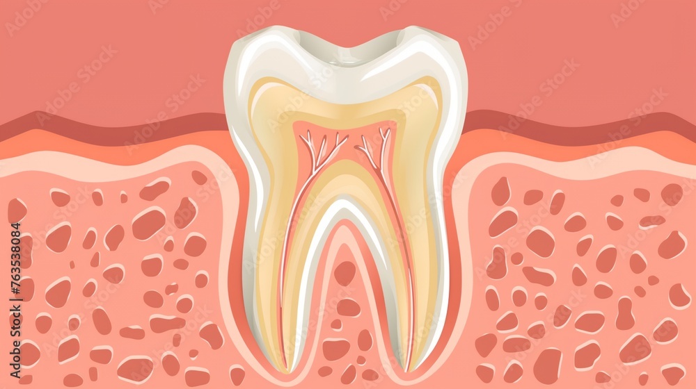 a diagram of a healthy tooth and gums a diagram of a healthy tooth and gums