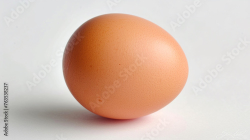 single chicken egg isolated on white background . Generative Ai