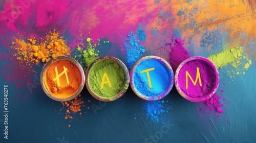 Happy Holi celebration with Creative Flyer, Banner or Pamphlet design for Indian Festival of Colours, background photo