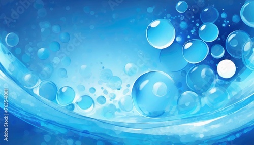 abstract blue water bubbles background