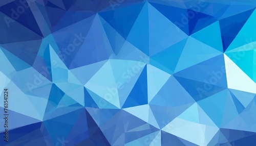 low poly abstract background in blue tone