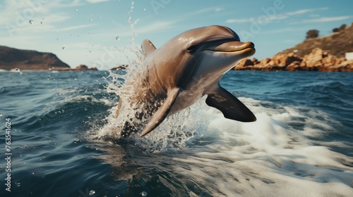 Dolphin Jumping Out of Water © Kamran