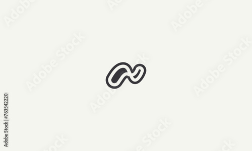 initial letter N monogram simple logo design vector illustration