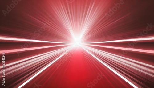 digonal light beam on a red background to the point