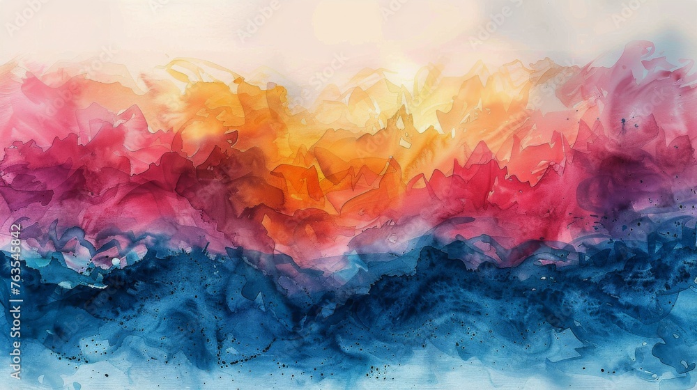 Colorful Sky With Clouds Painting