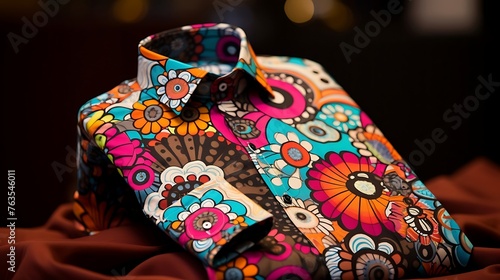 Floral Finesse: Dynamic Shirt Print Featuring Florals