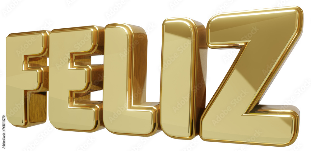 Feliz em dourado com fundo transparente Feliz em dourado com fundo transparente