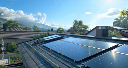Solar panels installed on t...