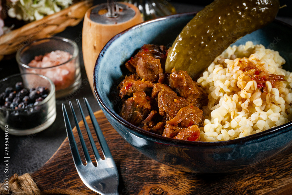 Stewed beef. Stewed beef.