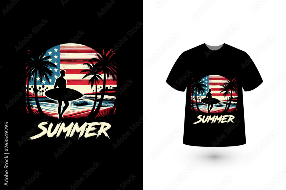 Summer vibes t-shirt design for summer lovers vector fashion