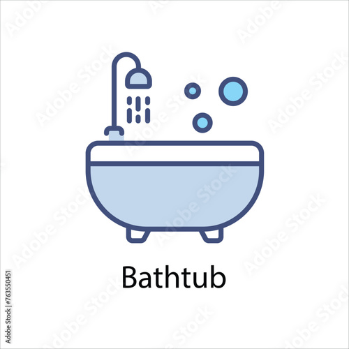 Bathtub  vector icon