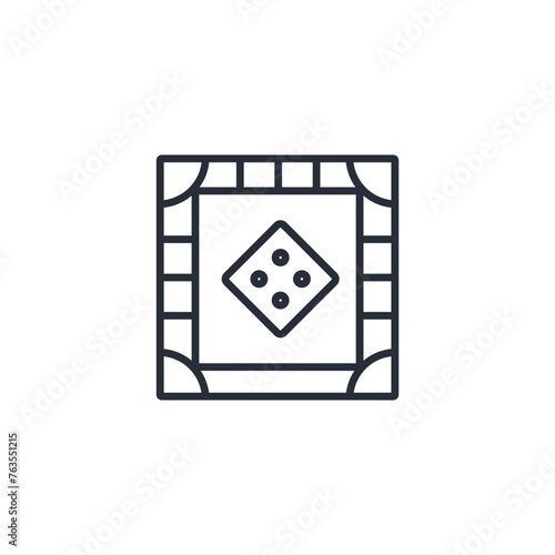 board game icon. vector.Editable stroke.linear style sign for use web design,logo.Symbol illustration.