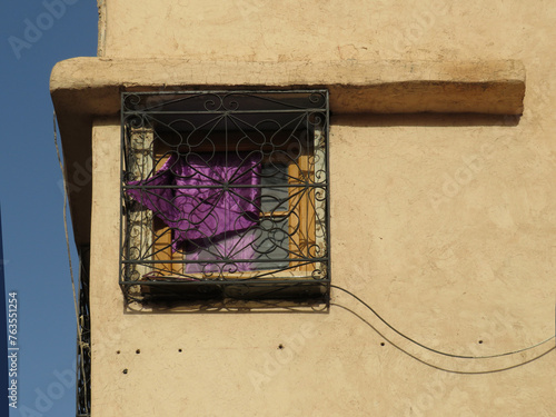 Traditional windows with forging grills in the old Medina of Marrakech.
UNESCO World Heritage. 
