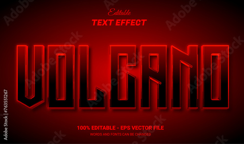volcano editable text effect