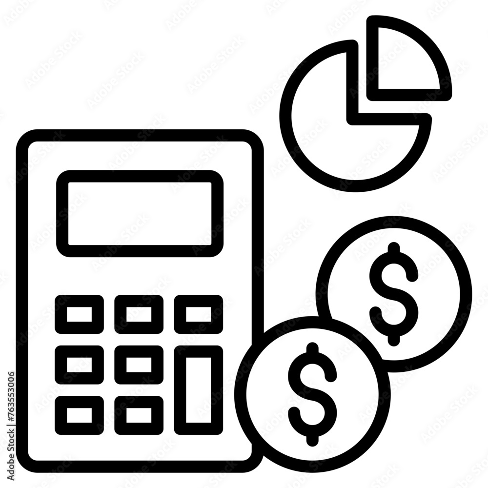 Budget Management Icon Element For Design