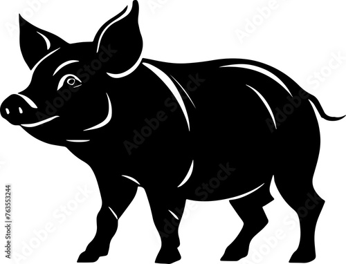 Pig icon isolated on white background
