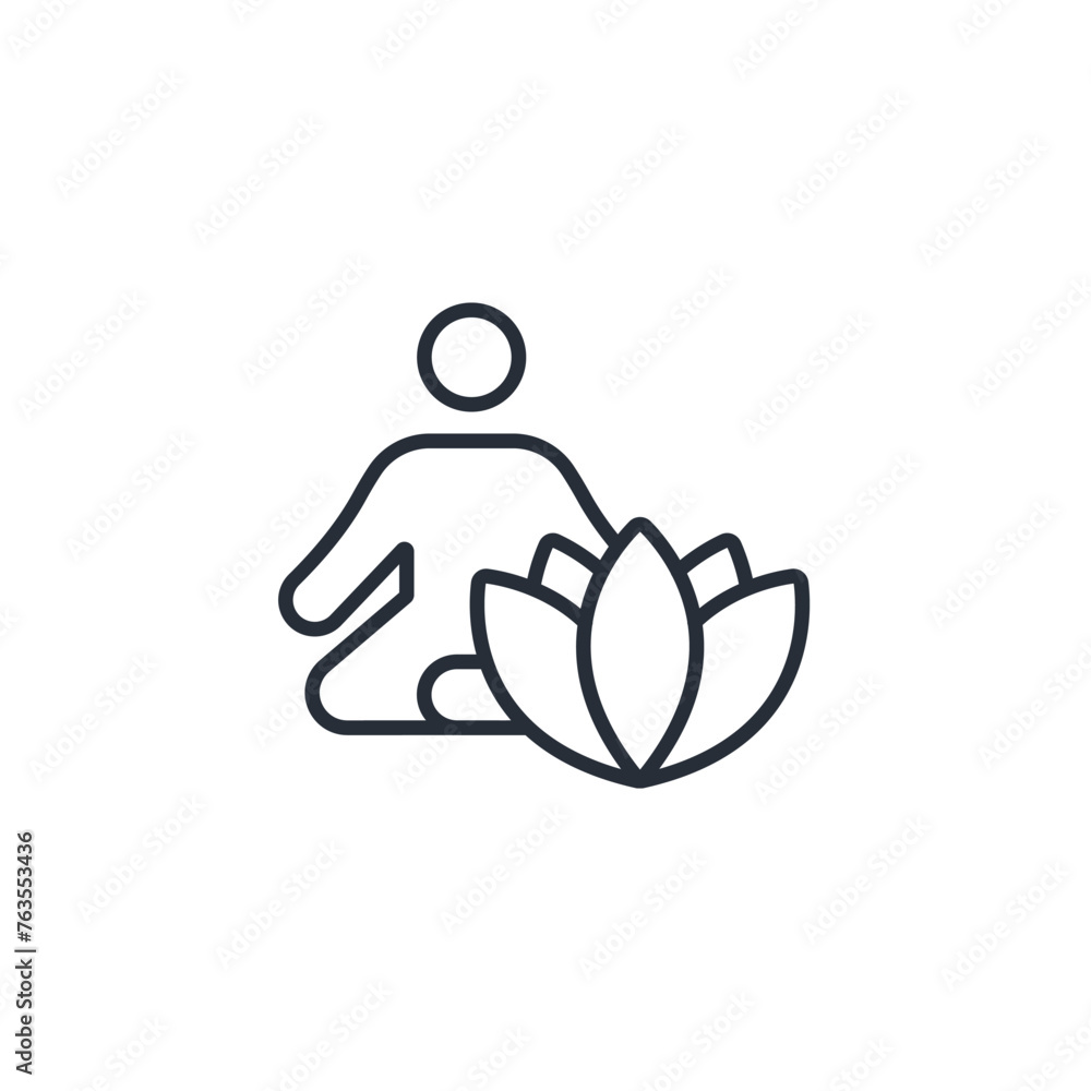 yoga icon. vector.Editable stroke.linear style sign for use web design,logo.Symbol illustration. yoga icon. vector.Editable stroke.linear style sign for use web design,logo.Symbol illustration.