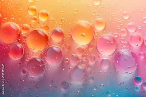 In this mesmerizing water bubble abstract, colorful patterns create a stunning backdrop of liquid artistry.