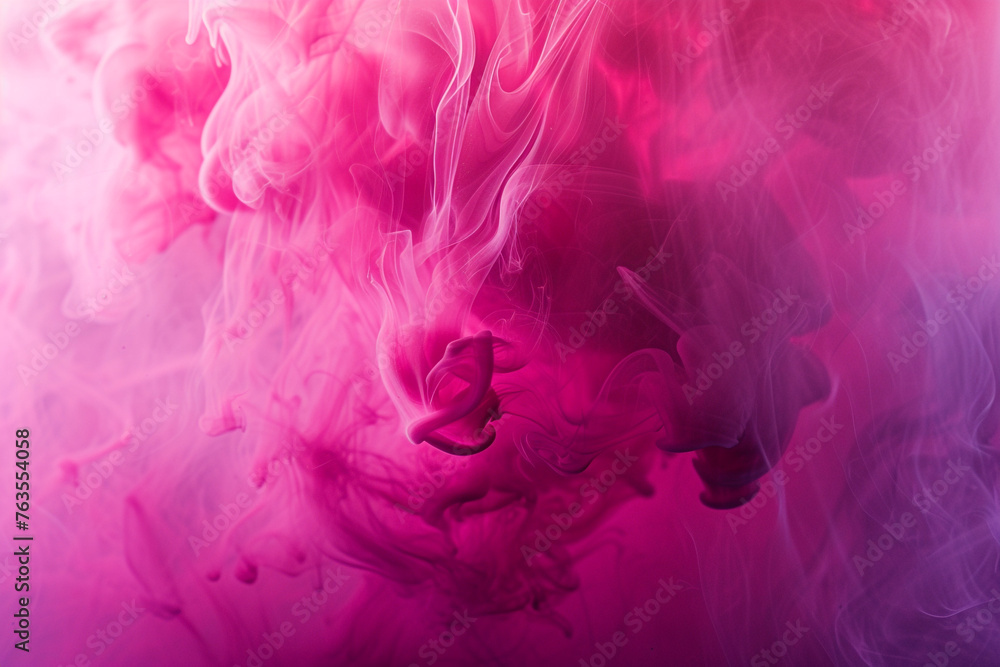 Mesmerizing viva magenta smoke, flowing with light and creating dynamic splashes, set against an abstract background, reminiscent of ink in water Mesmerizing viva magenta smoke, flowing with light and creating dynamic splashes, set against an abstract background, reminiscent of ink in water