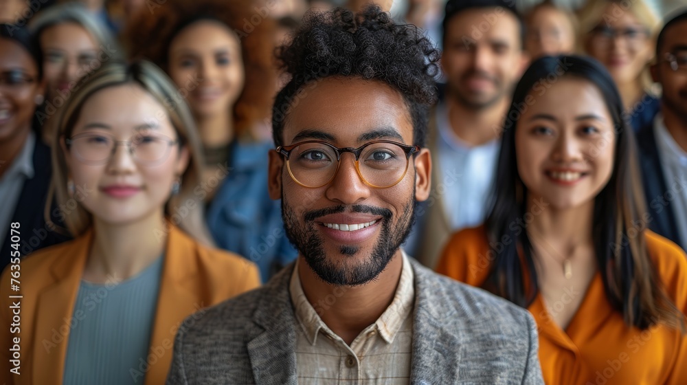 Diverse Group of Multiethnic Employees from Various Age Groups Generative AI