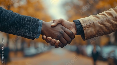 Wallpaper Mural Two Diverse Businessmen Shaking Hands on Successful Contract Conclusion Generative AI Torontodigital.ca