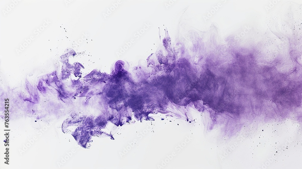 Violet Watercolor Stain on White Background. Texture, Splash, Watercolor, Water, Liquid, Paper, Artistic, Banner, Art, Abstract, Bright, Colour, Drawing, Graphic, Grunge

