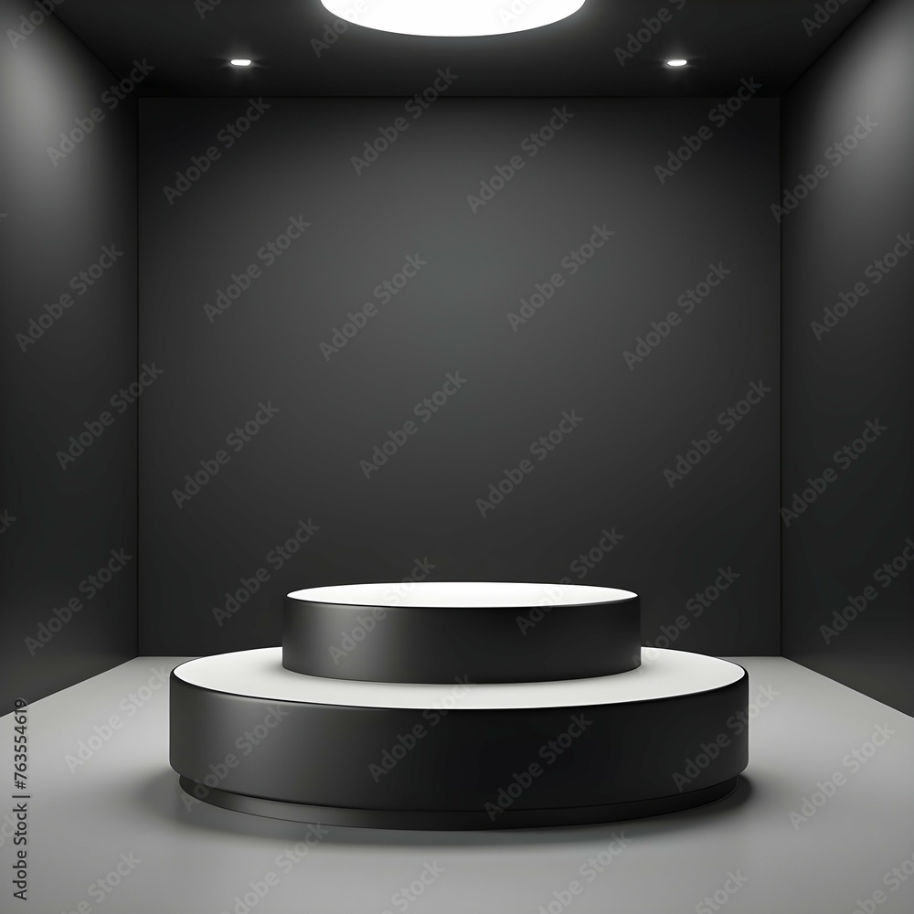 3D podium black. Background for cosmetics. Background for the product. Background for banner. Background for advertising 3D podium black. Background for cosmetics. Background for the product. Background for banner. Background for advertising