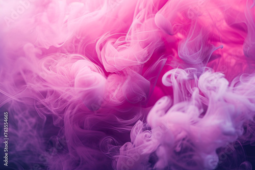 Soft and flowing viva magenta smoke with light, creating delicate splashes on an abstract background, evoking the beauty of ink dispersing in water