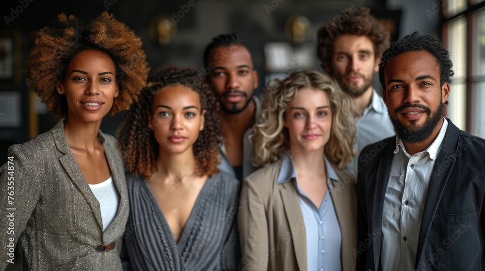 A Prosperous Creative Business Team Posing Together with Smiles Generative AI A Prosperous Creative Business Team Posing Together with Smiles Generative AI