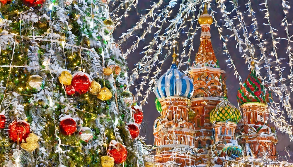 Naklejka premium Generated image of winter holidays